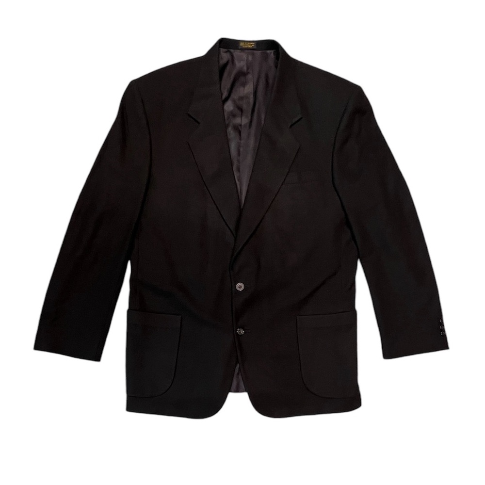 Vintage Oscar De La Renta Black Wool Blazer Jacket - Sport Coat - 48L